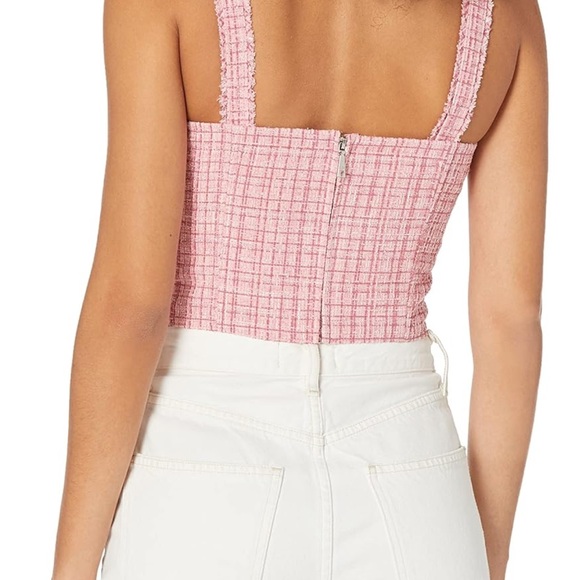 Guess NWOT Women's Sleeveless Emily Crop Top Vintage Blush Pink Small - Picture 10 of 11